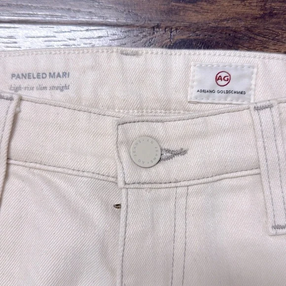 AG Jeans Paneled Mari High-rise Slim Straight Women’s Size 31 - Picture 3 of 6